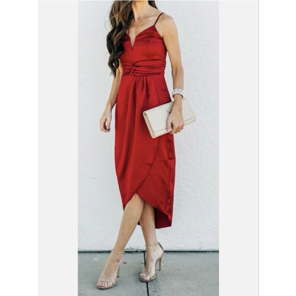 NEW! Express Red Crepe Dress Size XL